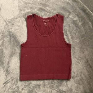 South Moon Under burgundy/maroon cropped tank top